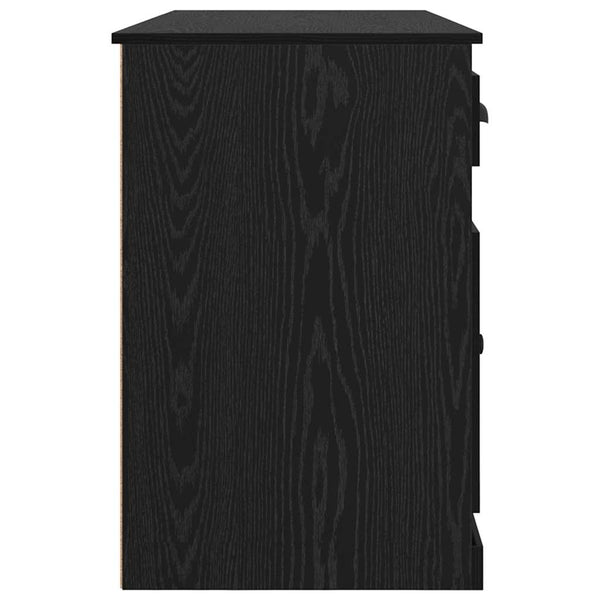 Schreibtisch mit Schrank Schwarz Eichen-Optik