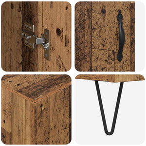 Highboard Altholz 69,5x34x180 cm