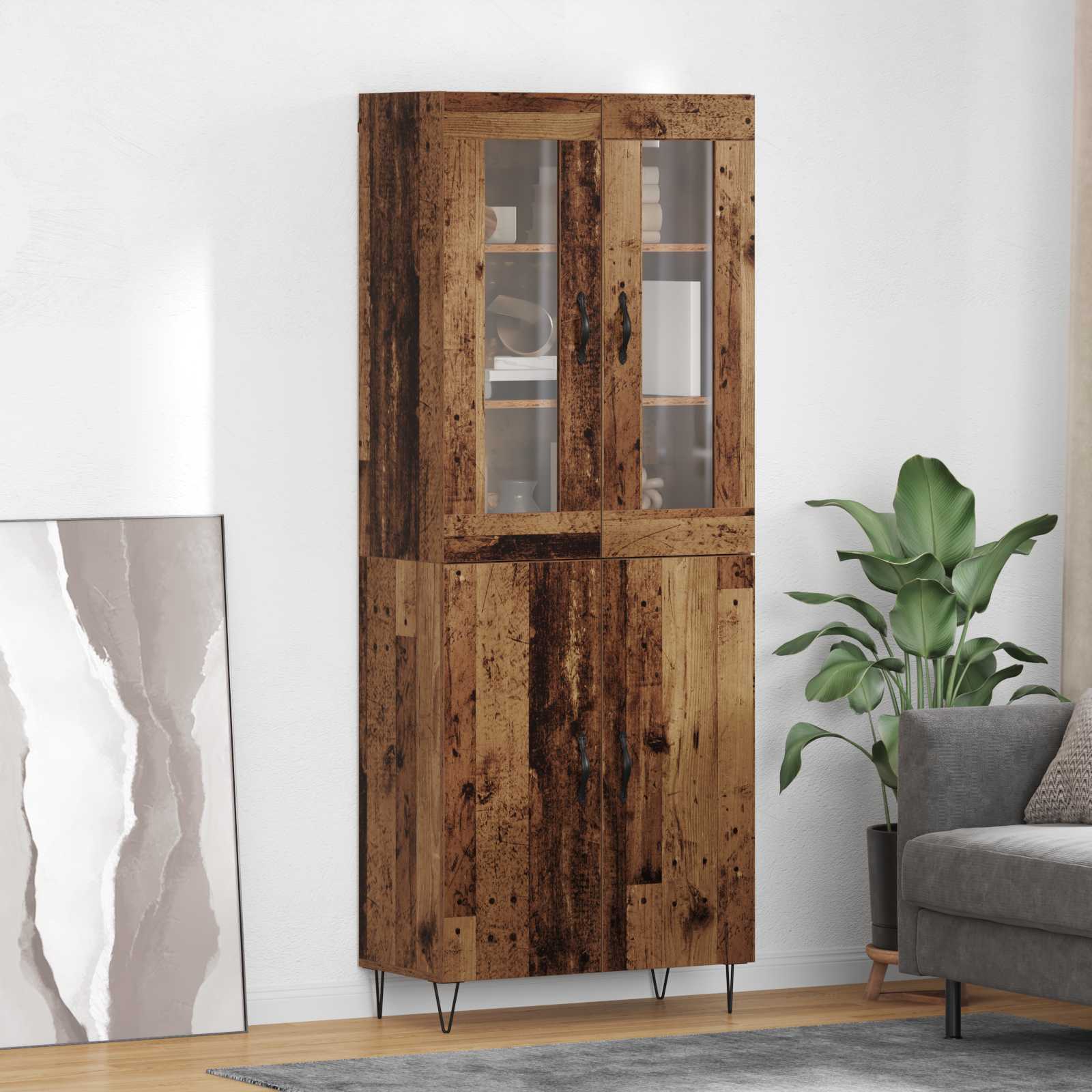Highboard Altholz 69,5x34x180 cm