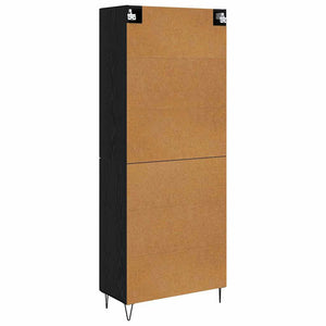 Highboard Weiß & Schwarz Eiche 180cm