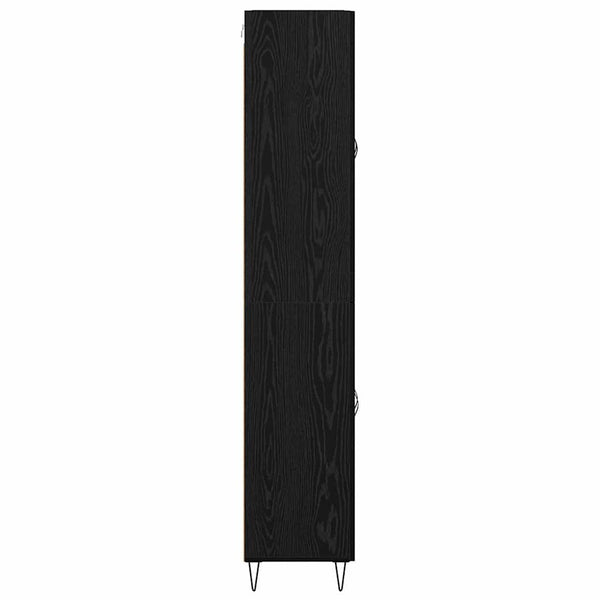 Highboard Weiß & Schwarz Eiche 180cm