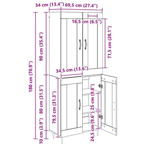 Highboard Altholz 90 cm