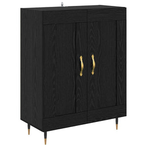 Highboard Schwarz Eichenoptik 69,5 cm