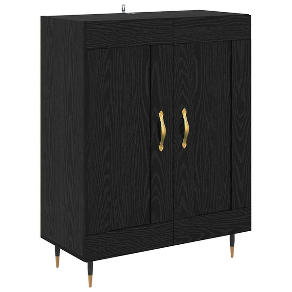 Highboard Schwarz Eichenoptik 69,5 cm