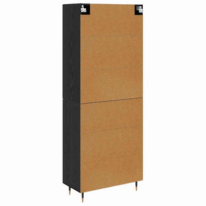 Highboard Schwarz Eichenoptik 69,5 cm