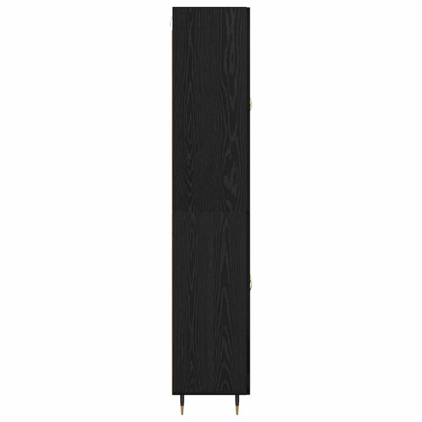 Highboard Schwarz Eichenoptik 69,5 cm