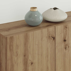 Wandmontierter TV-Schrank Artisan-Eiche, 4-teilig