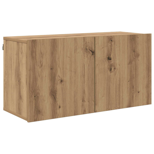 Wandmontierter TV-Schrank Artisan-Eiche, 4-teilig