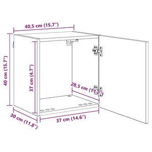 TV-Wandregal Set, Altholz-Optik, 4-teilig