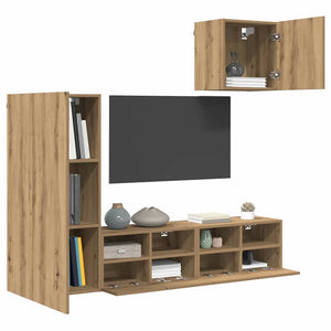 TV-Wandregal Set, Artisan-Eiche