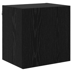 TV-Wandgeräte 4er Set Schwarz Eiche Optik