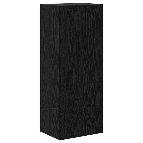 TV-Wandgeräte 4er Set Schwarz Eiche Optik
