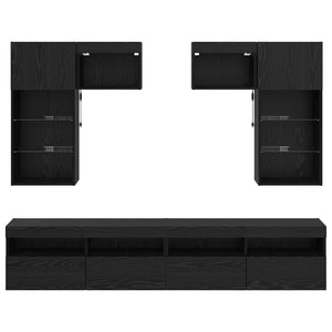 TV-Wandregal Set, Artisan Eiche, 6-teilig