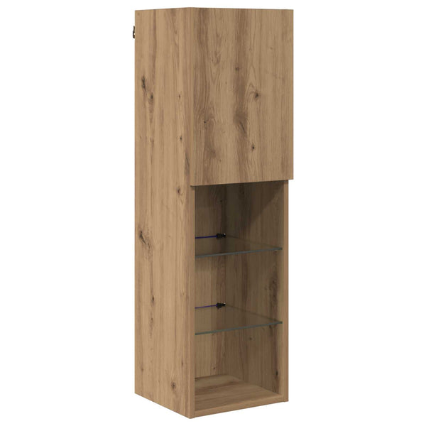 TV-Wandregal-Set Artisan Eiche 7-teilig