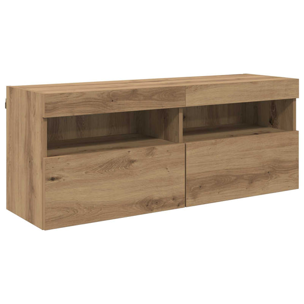 TV-Wandregal-Set Artisan Eiche 7-teilig