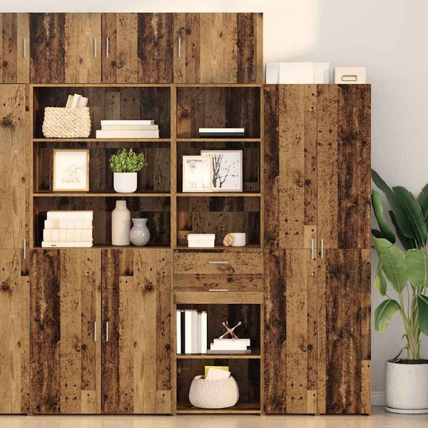 Wandmontiertes Highboard Altholz 50x42,5x225 cm