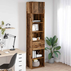Wandmontiertes Highboard Altholz 50x42,5x225 cm