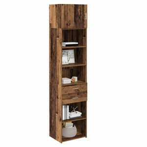 Wandmontiertes Highboard Altholz 50x42,5x225 cm