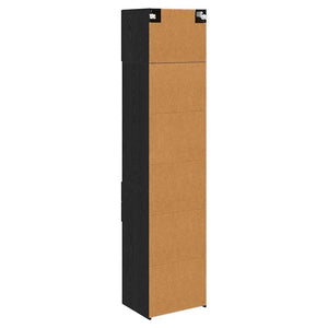 Schwarzes Highboard in Eichen-Optik
