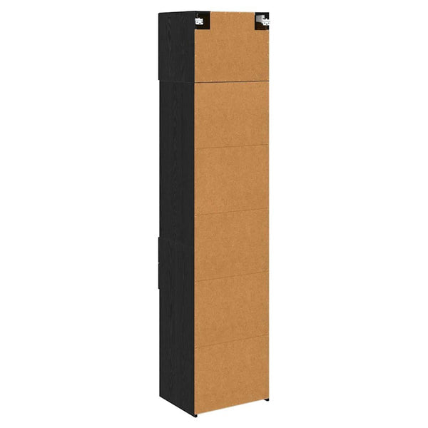 Schwarzes Highboard in Eichen-Optik