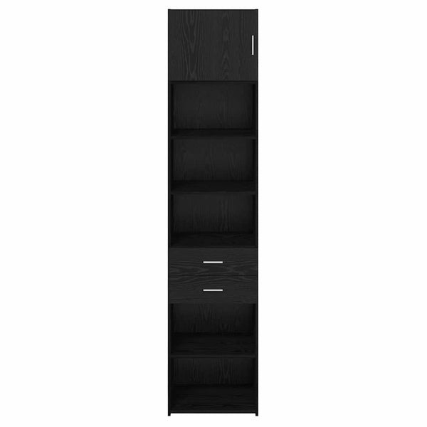 Schwarzes Highboard in Eichen-Optik