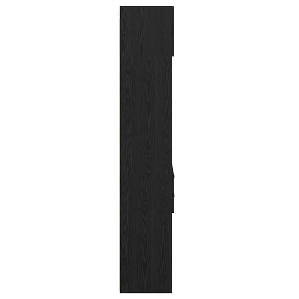 Schwarzes Highboard in Eichen-Optik