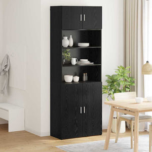 Aufbewahrungsschrank Schwarz Eichen-Optik 225cm