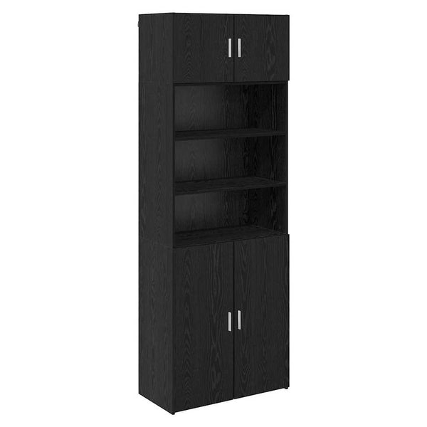 Aufbewahrungsschrank Schwarz Eichen-Optik 225cm
