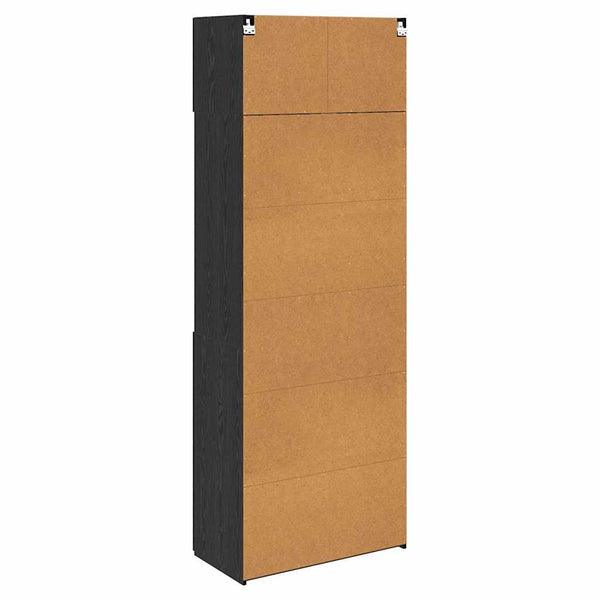 Aufbewahrungsschrank Schwarz Eichen-Optik 225cm