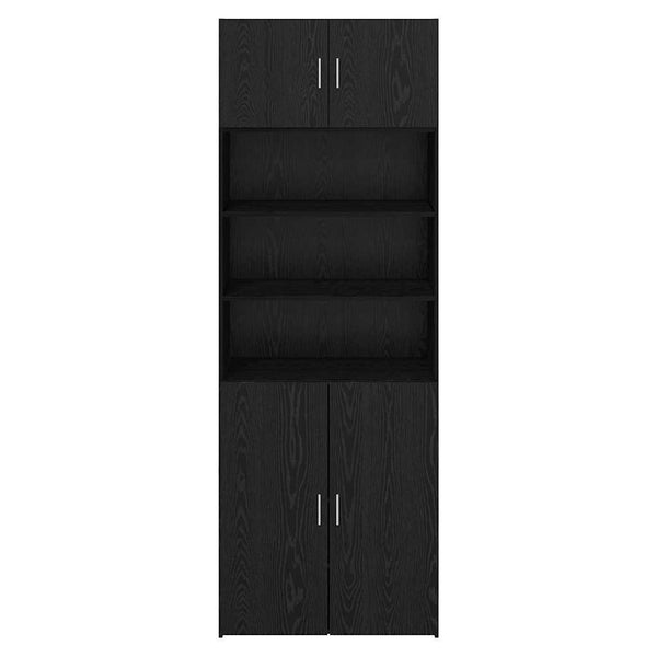 Aufbewahrungsschrank Schwarz Eichen-Optik 225cm