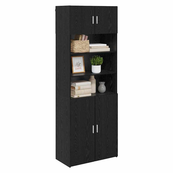 Aufbewahrungsschrank Schwarz Eichen-Optik 225cm