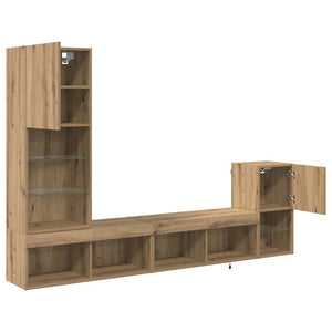 TV-Wandgerät mit LED-Beleuchtung Eiche