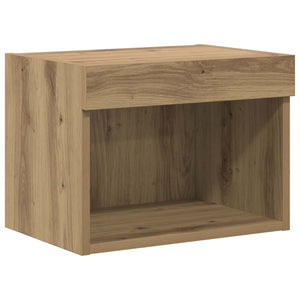 TV Wand Einheit mit LED Artisan-Eiche 5-teilig