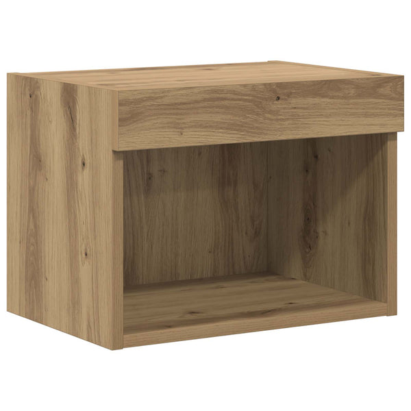 TV Wand Einheit mit LED Artisan-Eiche 5-teilig