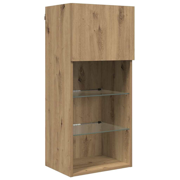 TV Wand Einheiten mit LED Artisan-Eiche