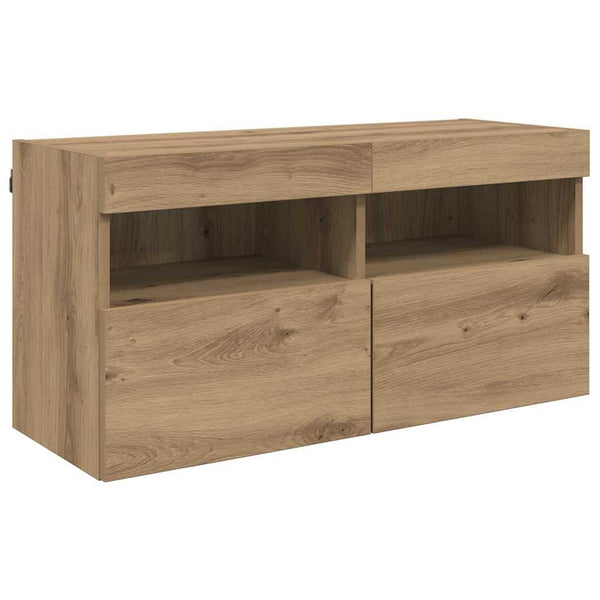TV Wand Einheiten mit LED Artisan-Eiche