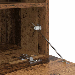 TV-Schrank Wandmontiert mit LED Altholz