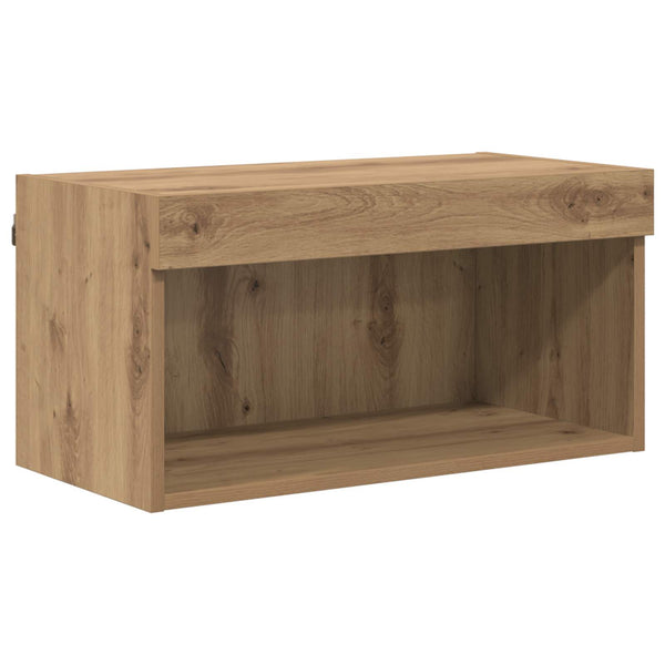 TV-Schrank Artisan-Eiche mit LED, 7-teilig
