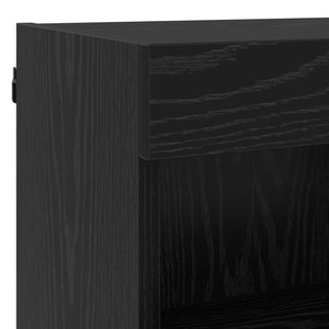 TV-Schrank Schwarz Eichen-Optik mit LED