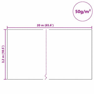 Winterschutz Pflanzenvlies Weiß 20x3,2m