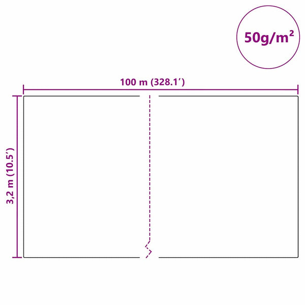 Winterschutz Pflanzenvlies Weiß 100 x 3,2 m