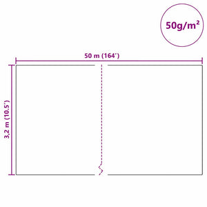 Beige Winterschutzvlies für Pflanzen 50x3,2m