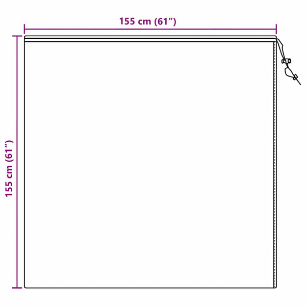 Winterschutz Pflanzen Vliesstoff 1,55x1,55m - 5er Set