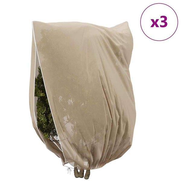 Winterschutz Pflanzenvlies Beige 2,4x2m 3er-Set