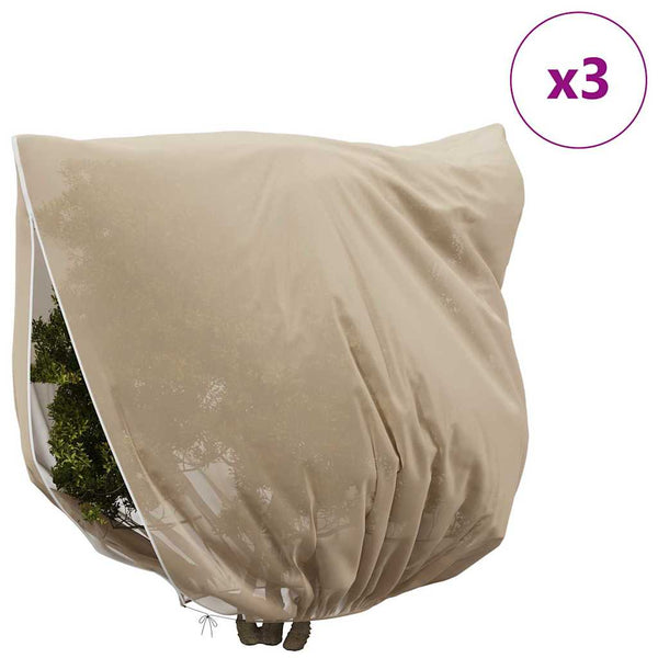 Pflanzen Winterschutz Vlies Beige 3er Set