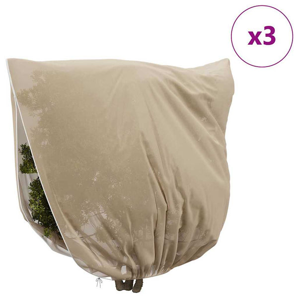 Pflanzen Winterschutz Vlies Beige 3er-Set