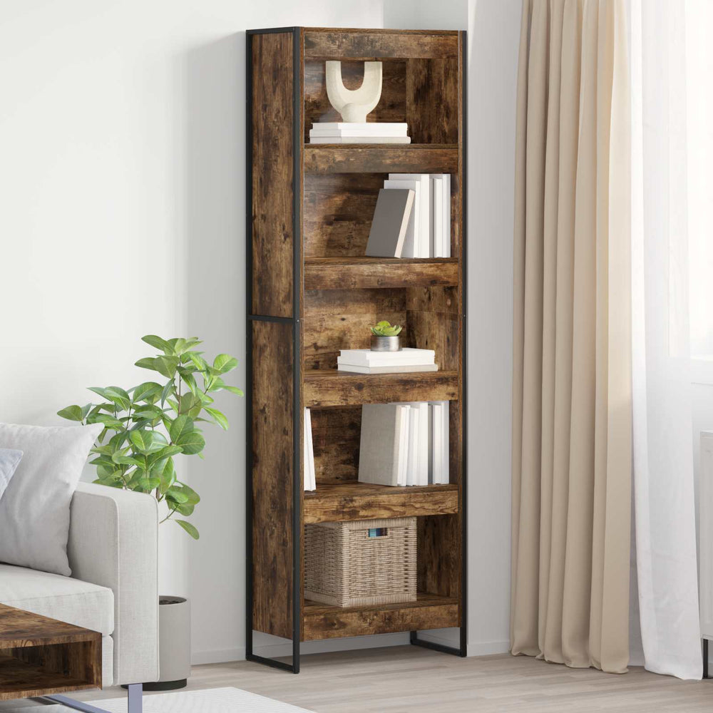 Bücherregal, 2er-Set, Raucharbe, Holzwerkstoff