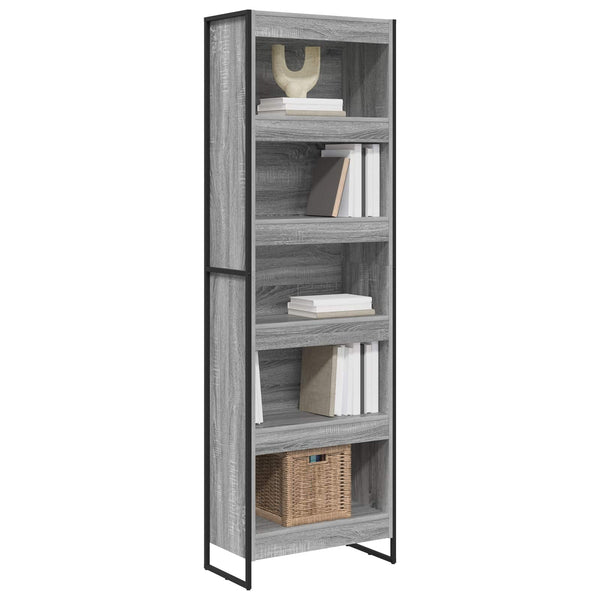 Bücherregal 2er Set Grau Sonoma 189,5 cm