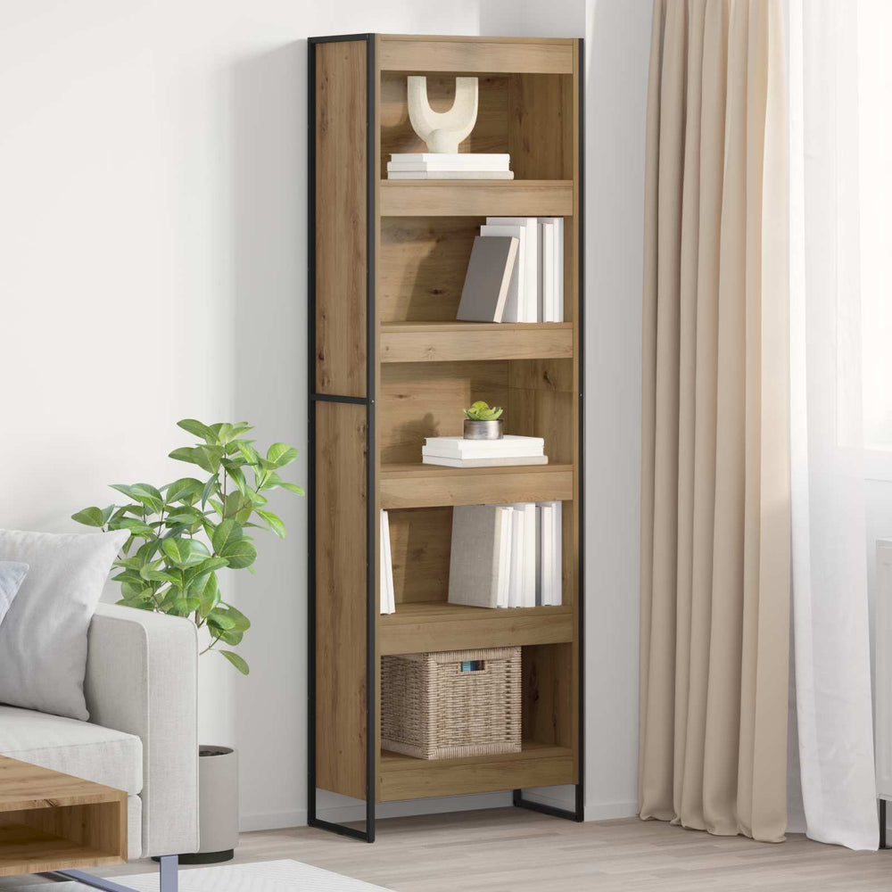 Bücherregal 2er Set Eiche 60x30x189,5cm