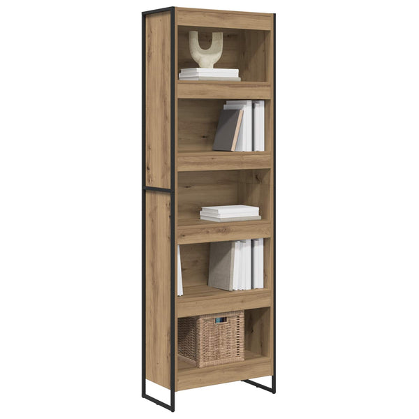 Bücherregal 2er Set Eiche 60x30x189,5cm
